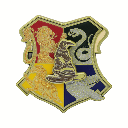 Pin metálico giratorio escudo de Hogwarts - Harry Potter