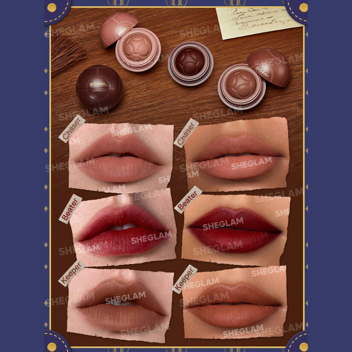 Maquillaje Harry Potter - Set de labiales Quidditch - Sheglam