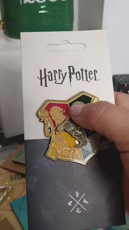 Pin metálico giratorio escudo de Hogwarts - Harry Potter