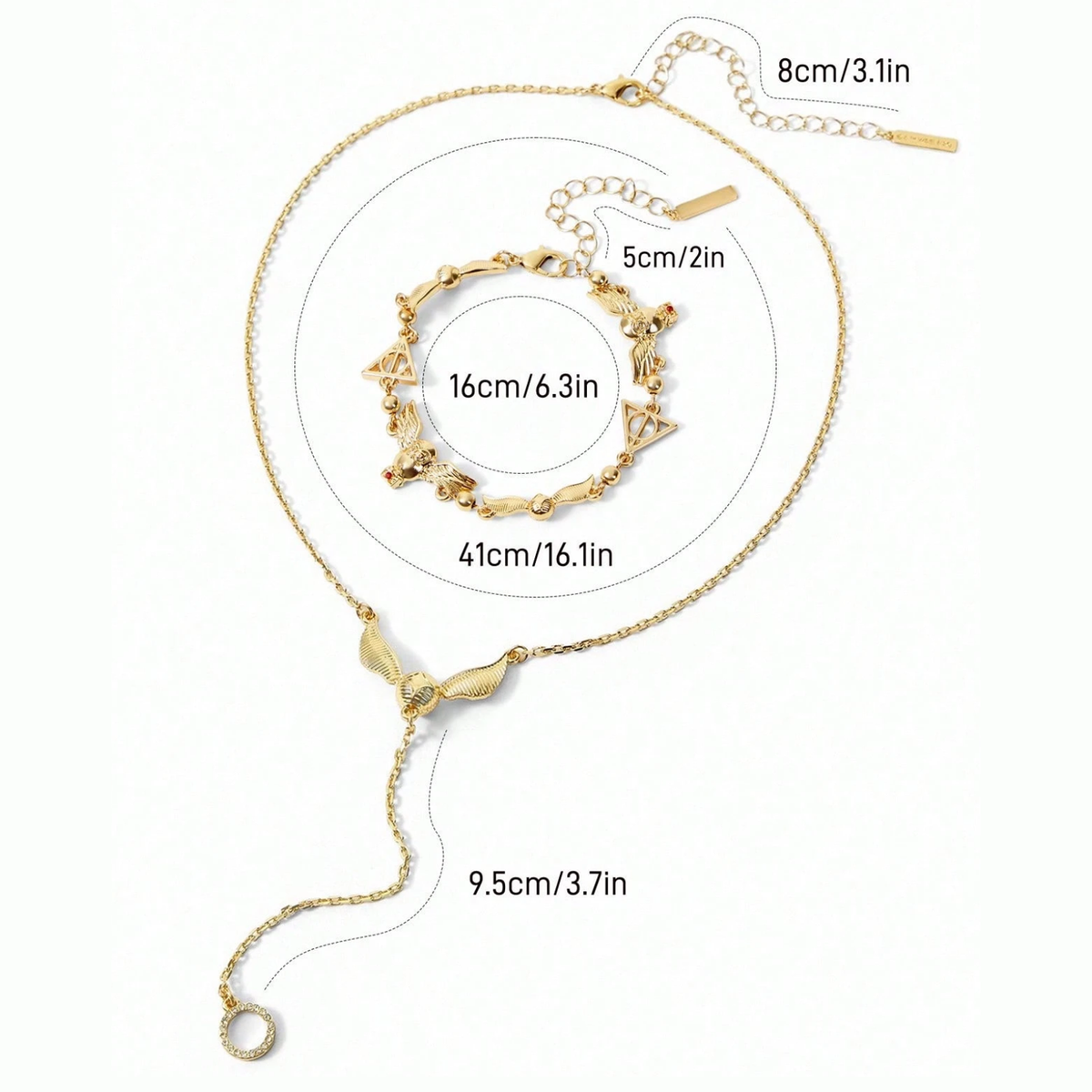 Set de collar y pulsera snitch - Harry Potter